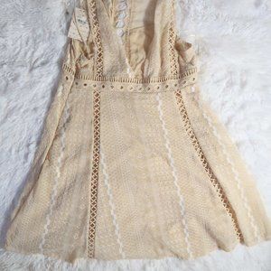 Free People Womens 10 Wherever You Go Sleeveless Mini Dress OB534347 Tan (NWT)